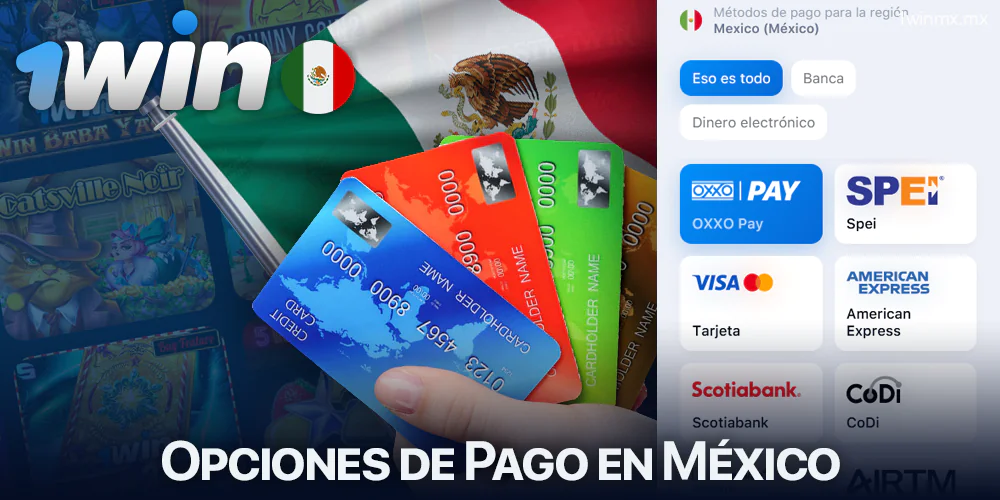 Métodos de pago para mexicanos en 1win Casino