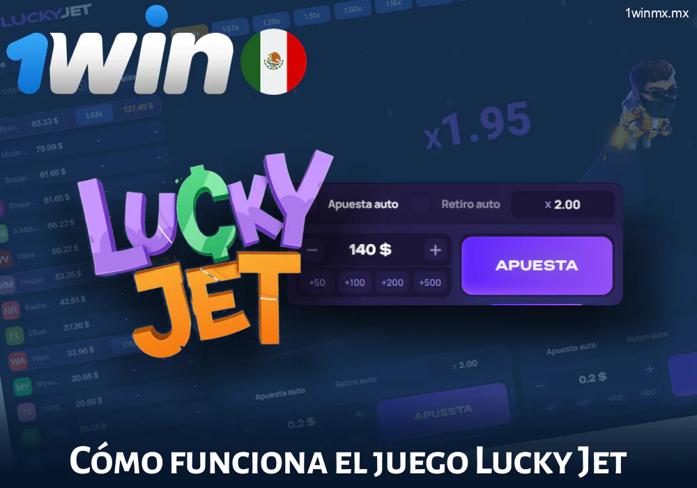 Características del juego 1win MX Lucky Jet