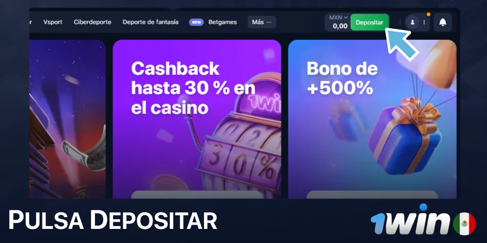 Pulsa Depositar en 1win